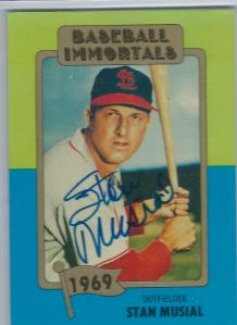 Stan Musial Signed Card